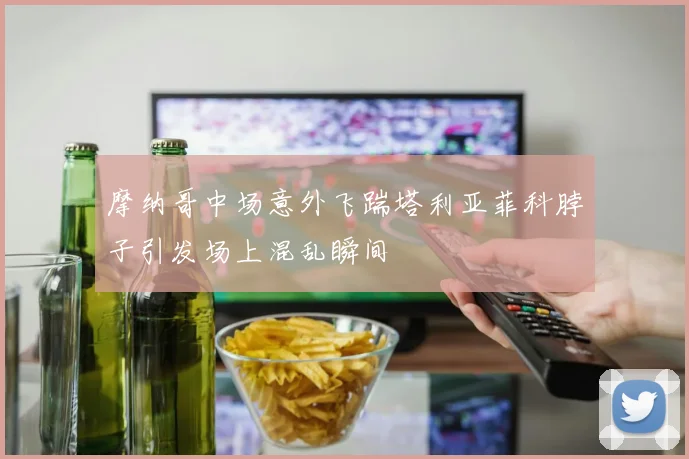 摩纳哥中场意外飞踹塔利亚菲科脖子引发场上混乱瞬间